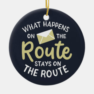 Décoration En Céramique Travailleur de la poste Ce qui se passe sur la rou