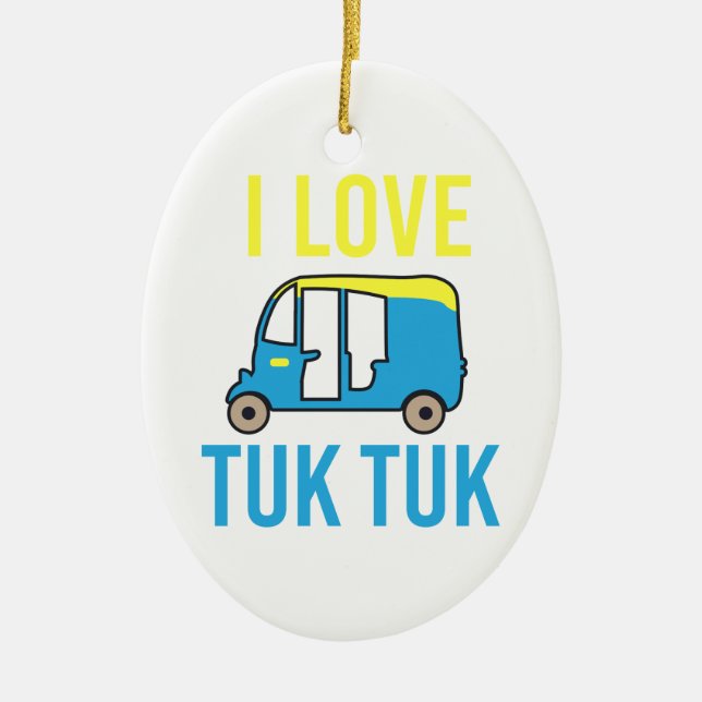 Décoration En Céramique Travel I Love Tuk Tuk (Devant)