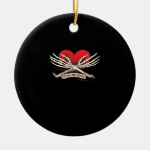 Décoration En Céramique Traverser Mon Coeur (Espoir De Mourir) - Squelette