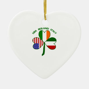 Décoration En Céramique Trèfle Irlande États-Unis Italie Irlandais