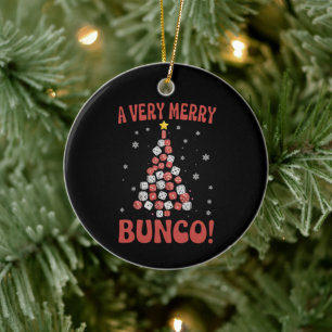 Décoration En Céramique Très Joyeux Bunco Arbre de Noël Jeu de Dés Soirée