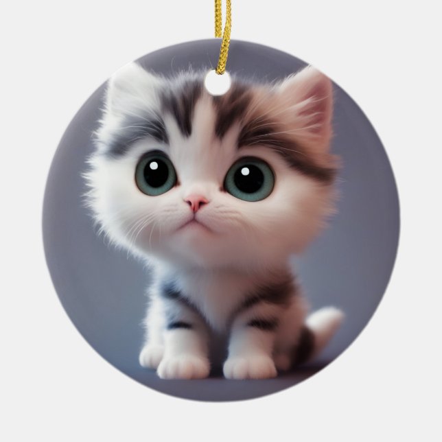Décoration En Céramique Très mignon chaton (Devant)
