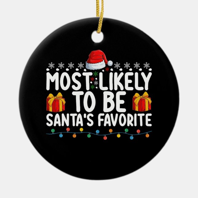 Décoration En Céramique Très Probable D'Être Père Noël Favorite Noël (Devant)