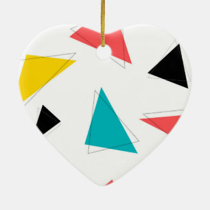 Décoration En Céramique triangles cool, uniques, tendance, urbains colorés