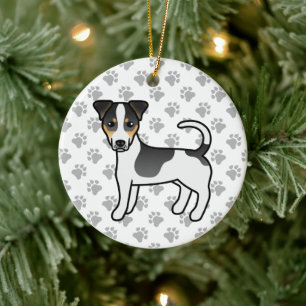 Décoration En Céramique Tricolor Smooth Coat Jack Russell Terrier Chien