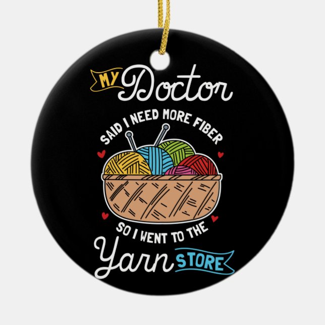 Décoration En Céramique Tricot (Devant)