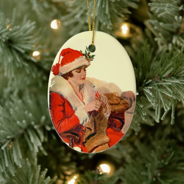 Décoration En Céramique Tricot pour Noël (Arbre)
