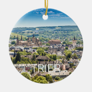 Décoration En Céramique Trier Cityscape Panorama Moselle Allemagne Souveni