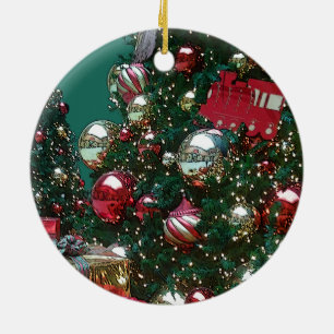 Décoration En Céramique Trim de Noël L'Ornement de Train de Jouet Arbre