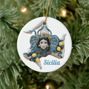 Décoration En Céramique Trinacria de Sicile -Favori sicilien