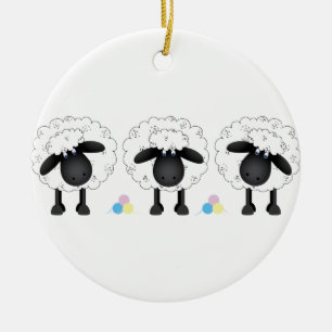 Décoration En Céramique Trio des moutons