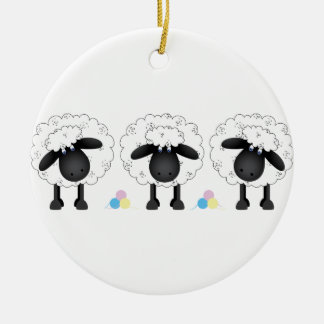 Décoration En Céramique Trio des moutons