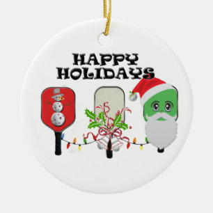 Décoration En Céramique trio xmas de pickleball
