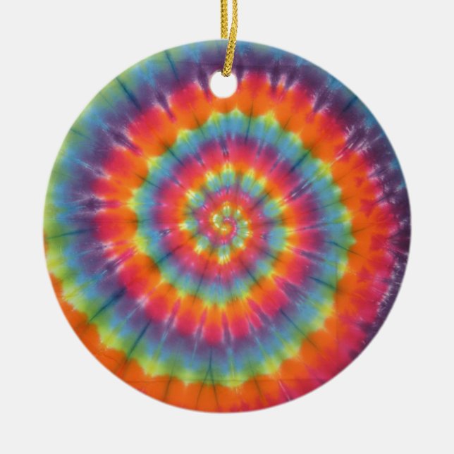 Décoration En Céramique Trippy Little Swirl Tie Dye PhatDyes (Devant)