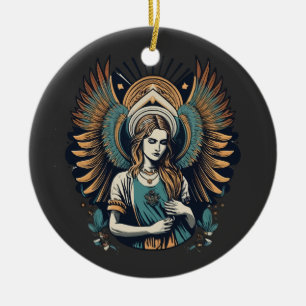 Décoration En Céramique Triste ange au ciel