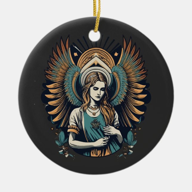 Décoration En Céramique Triste ange au ciel (Devant)