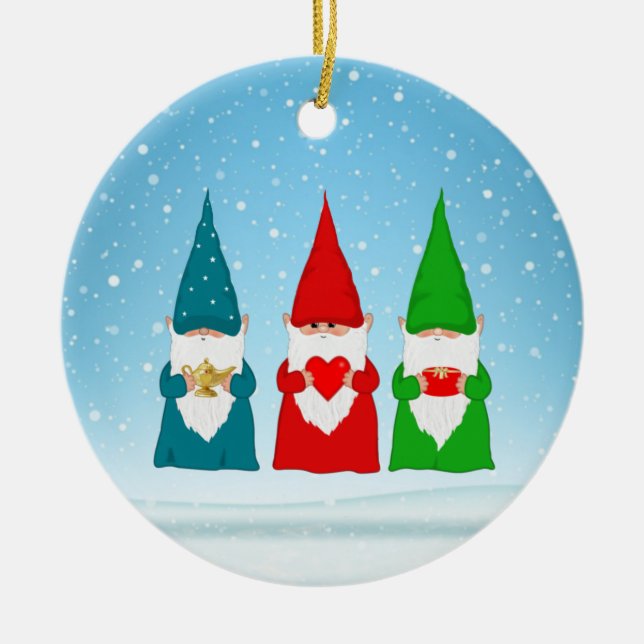 Décoration En Céramique Trois grands Noël (Devant)