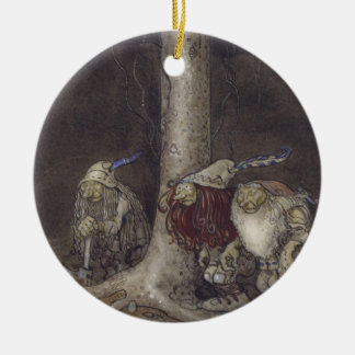 Décoration En Céramique Trois trolls - John Bauer - Art Vintage