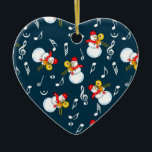 Décoration En Céramique Trombone Snowman Music Notes Motif<br><div class="desc">Un mélange de joueurs de trombone de bonhomme de neige portant un foulard de note de musique et des notes musicales est un drôle de design cadeau d'hiver pour trombonistes,  professeurs de musique et étudiants en concert,  jazz et groupe de marche.</div>