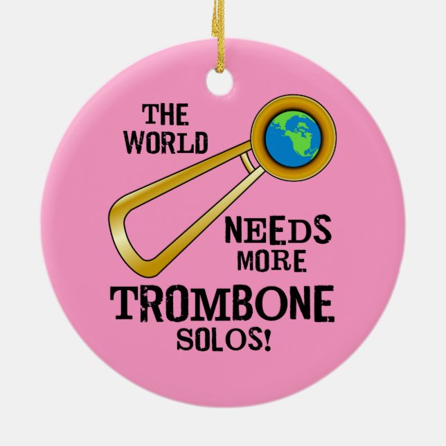 Décoration En Céramique Trombone Solos (Dos)