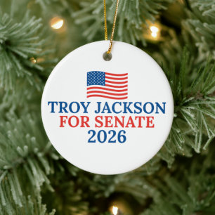 Décoration En Céramique Troy Jackson pour le Sénat Élection de Noël 2026