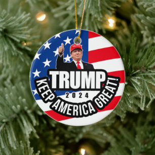 Décoration En Céramique Trump 2020 Garder l'Amérique grande
