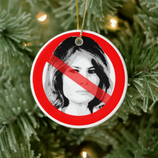 Décoration En Céramique Trump anti-Melania a traversé la face