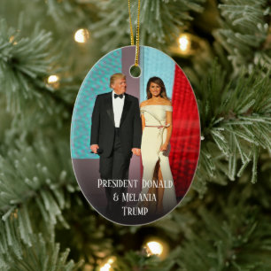 Décoration En Céramique Trump Christmas Elegant Donald et Melania
