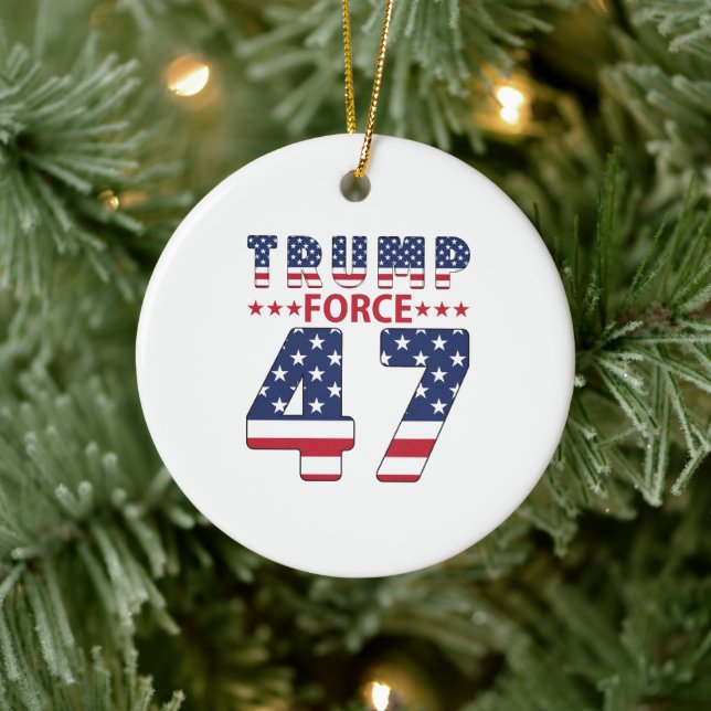 Décoration En Céramique Trump Force 47 (Arbre)