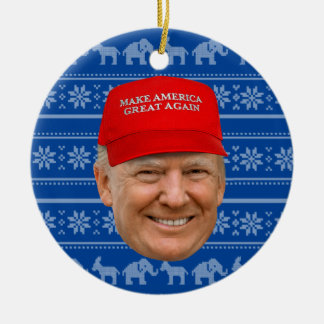 Décoration En Céramique TRUMP MAGA Noël