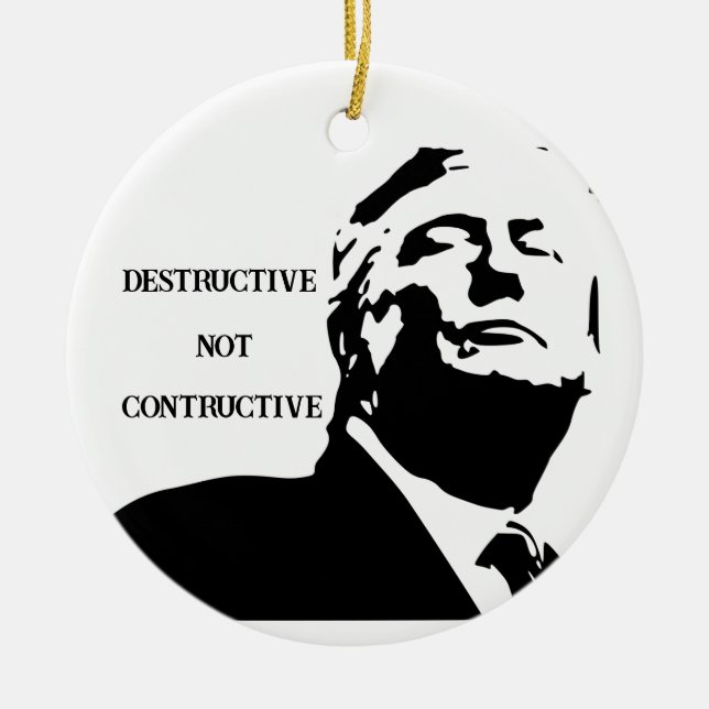 Décoration En Céramique Trump/Ornement en céramique destructeur (Devant)