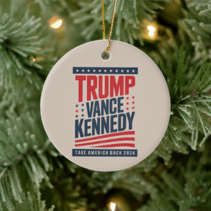 Décoration En Céramique Trump Vance Kennedy Reprendre l'Amérique 2024