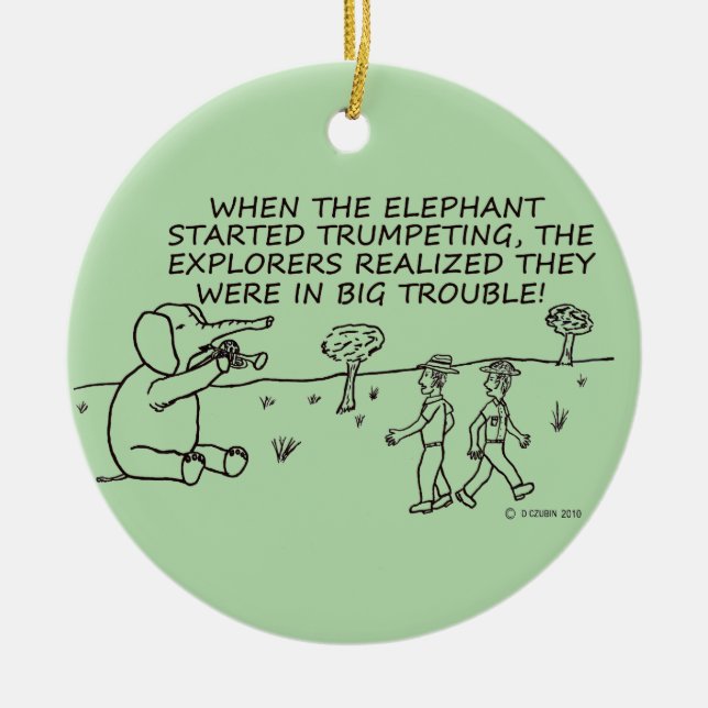 Décoration En Céramique Trumpeting Elephant (Devant)