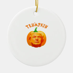 Décoration En Céramique Trumpkin Funny Halloween - Éffrayant Parody Editio
