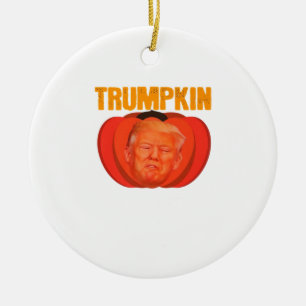 Décoration En Céramique Trumpkin Halloween Jack-o'-lantern Graphic Funny