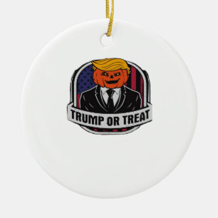 Décoration En Céramique Trumpkin Ou Traiter Halloween - Costume Politique 
