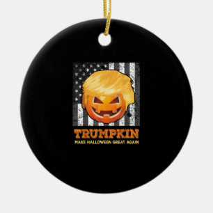 Décoration En Céramique Trumpkin Rendre Halloween grand encore Président P