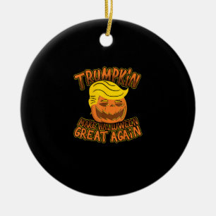 Décoration En Céramique Trumpkin Rendre Halloween grande à nouveau drôle p