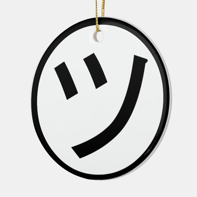 Décoration En Céramique ㋡ Tsu Kana Katakana Smiling Emoji / Emoticon (Gauche)