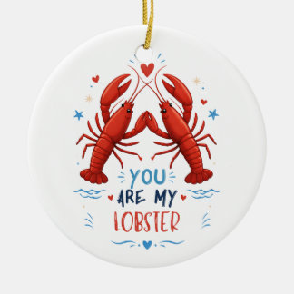 Décoration En Céramique Tu es mon homard Citation de couple amoureux nauti