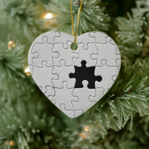 Décoration En Céramique Tu Me Complètes Romantique Noir et Blanc Puzzle