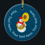 Décoration En Céramique Tuba Snowman<br><div class="desc">Un joueur de sapins de neige portant un foulard de note de musique est un drôle de cadeau musical d'hiver pour musiciens de basse laiton, professeurs de musique et étudiants en choeur de tuba, concert et groupe de marche.</div>