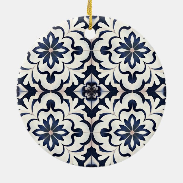 Décoration En Céramique Tuiles portugais modernes tendance Azulejos bleu (Dos)