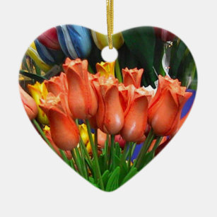Décoration En Céramique Tulipes en bois d'Amsterdam