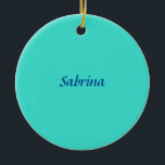 Décoration En Céramique Turquoise Bleu Professionnel Moderne Nom élégant<br><div class="desc">Conception moderne simple et professionnelle</div>