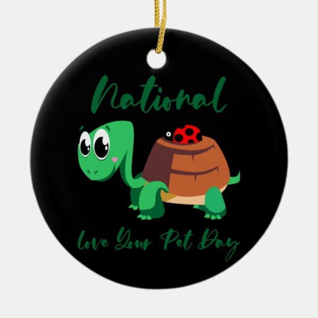 Décoration En Céramique Turtle Lover | National Love Your Turtle (Devant)