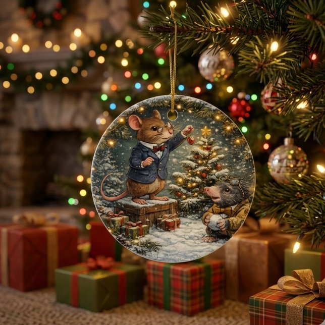 Décoration En Céramique Tux & Twitch Winter Woodland (Créateur téléchargé)