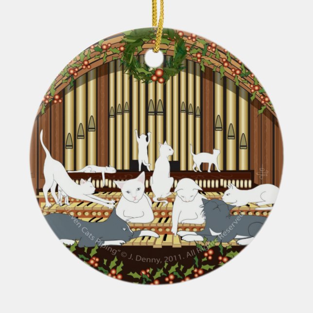 Décoration En Céramique Tuyauterie d'onze chats… Arbre de Noël (Devant)