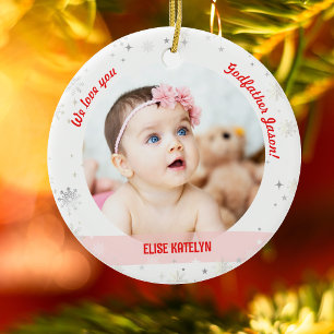 Décoration En Céramique Twin Girl Boy Photo Godfather First Christmas Baby