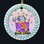 Décoration En Céramique Twinkle Snowman<br><div class="desc">Décor Twinkle Snowman par ArtMuvz Illustration. Vêtements de bonhomme de neige,  t-shirts,  cadeaux de vacances. T-shirt Snowman,  cadeaux de Noël et vêtements d'hiver.</div>
